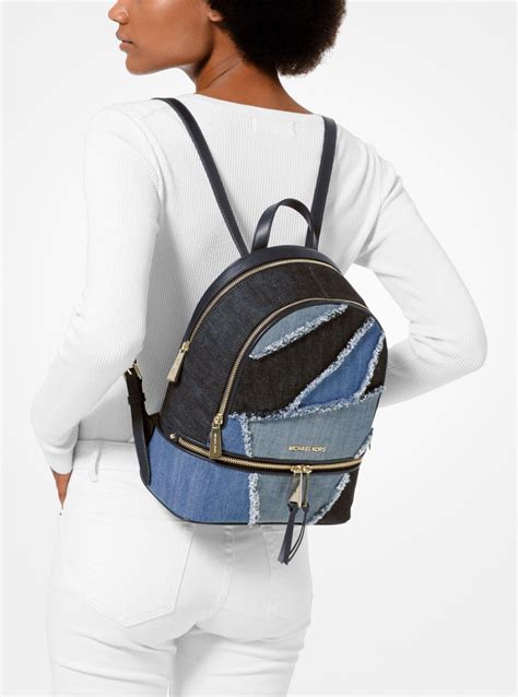 blue jean michael kors purse|michael kors blue backpack.